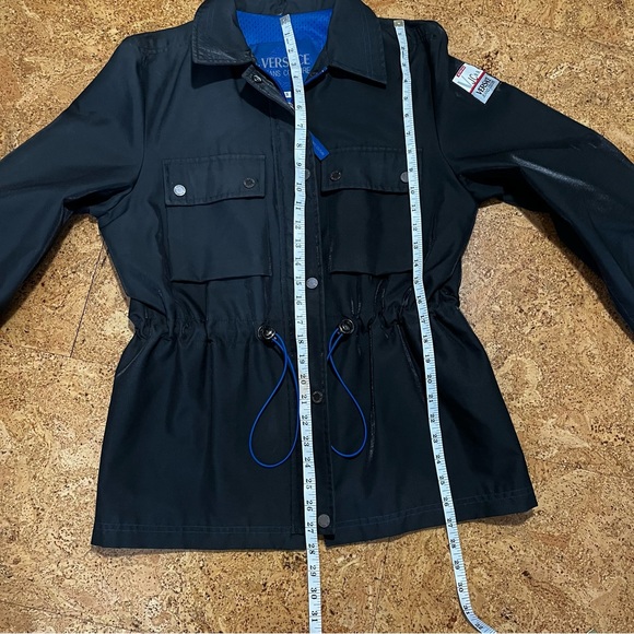 Versace Jeans Couture Metallic Shimmer Vintage Utility Jacket Sz S - Picture 12 of 16